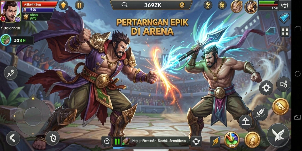 Screenshot dari gameplay <strong>369ZK</strong> menampilkan aksi pertarungan yang mendebarkan.