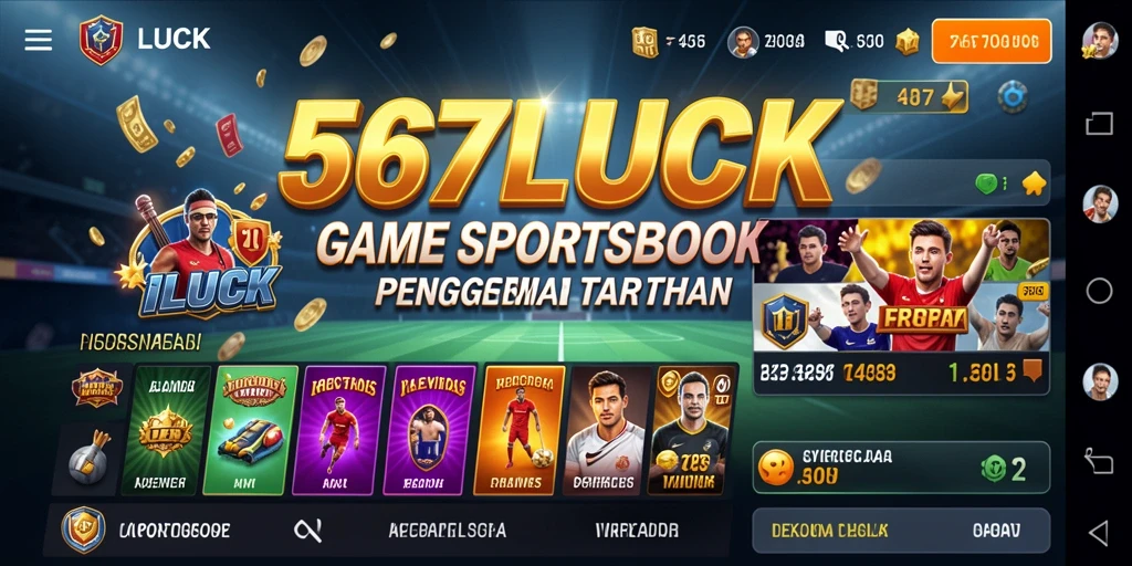 Screenshot utama 567LUCK menampilkan antarmuka taruhan olahraga yang menarik.