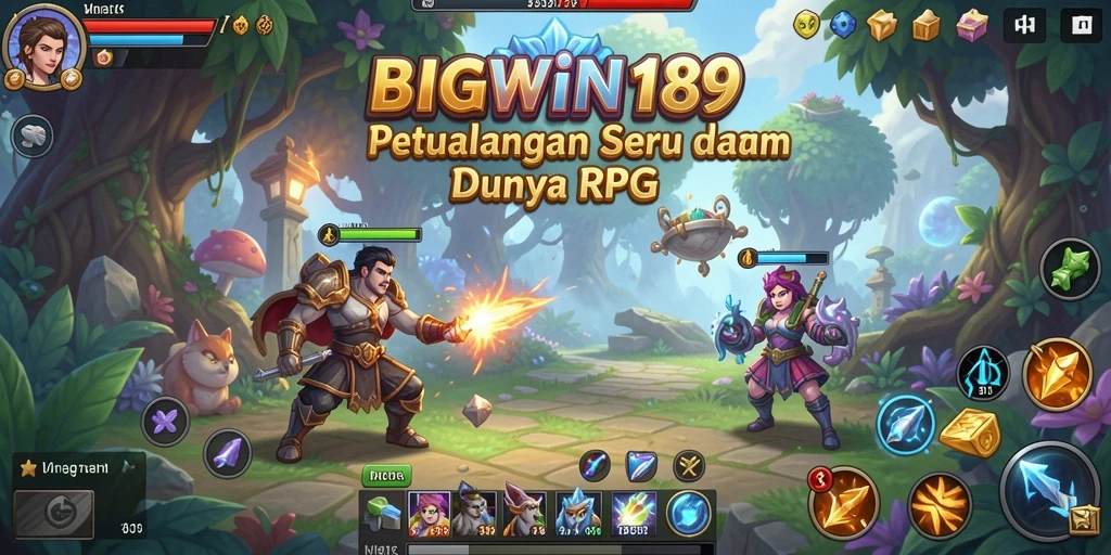 Tangkapan layar dari gameplay RPG BIGWIN189 yang menampilkan petualangan seru.