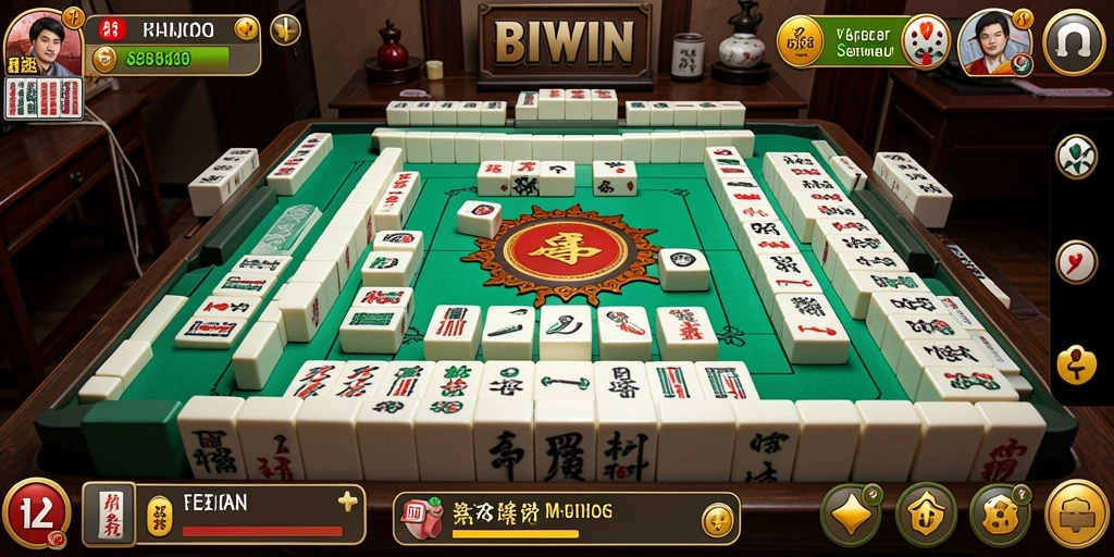 Tampilan gameplay seru dari BIWIN menunjukkan aksi Mahjong yang menyenangkan.