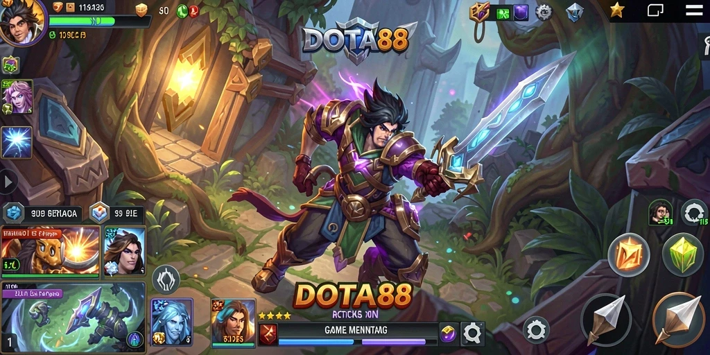 Screenshot utama DOTA88 menampilkan aksi gameplay Arcade yang menegangkan.