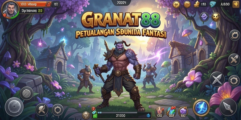 Tampilan gameplay seru di dunia petualangan fantastis.