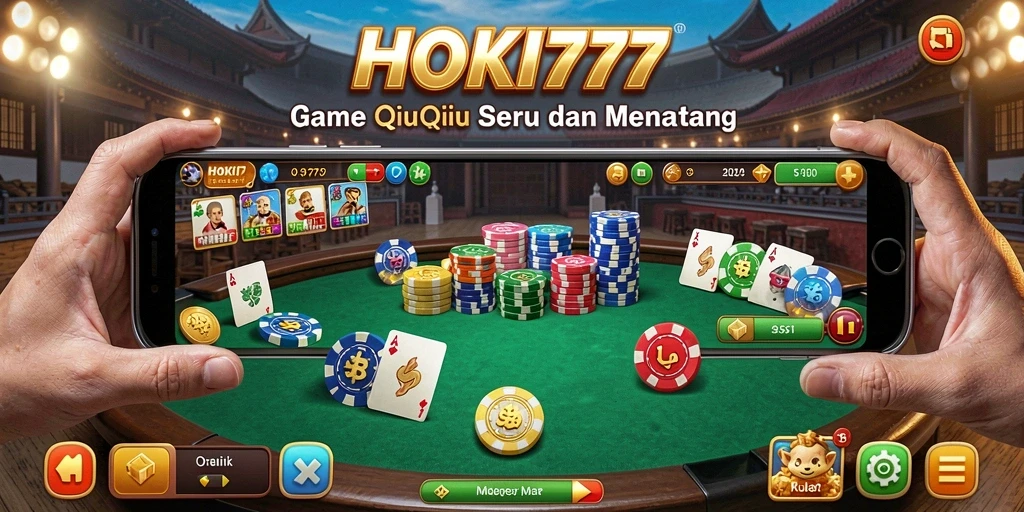 Menampilkan gameplay seru QiuQiu di HOKI777.