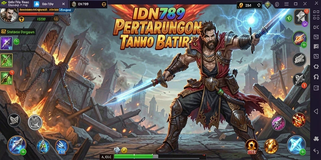 Tangkapan layar IDN789 menampilkan aksi pertarungan yang mendebarkan.