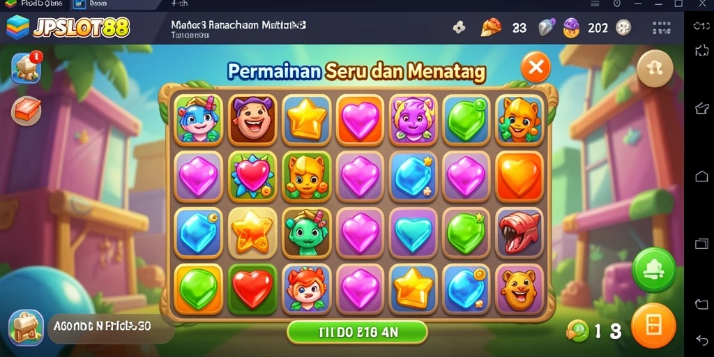 Tangkapan layar menunjukkan gameplay seru JPSLOT88 yang penuh warna.