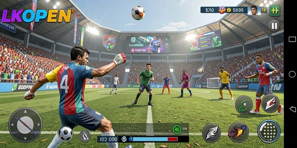 Tampilan gameplay LKOPEN yang seru dan menantang dalam olahraga.