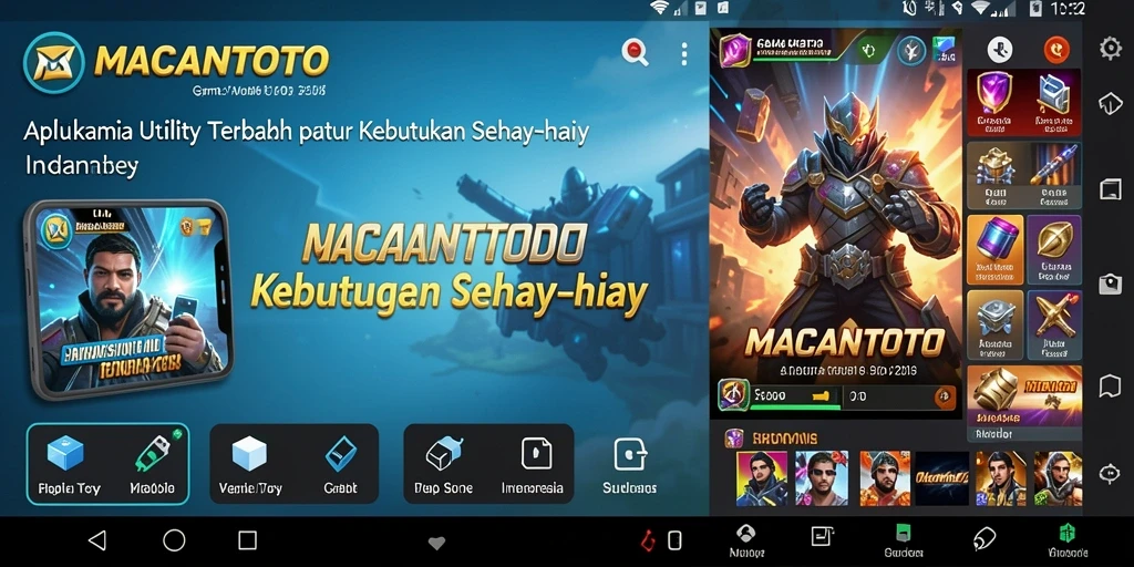 Screenshot utama MACANTOTO menunjukkan kemudahan penggunaan aplikasi Utility.