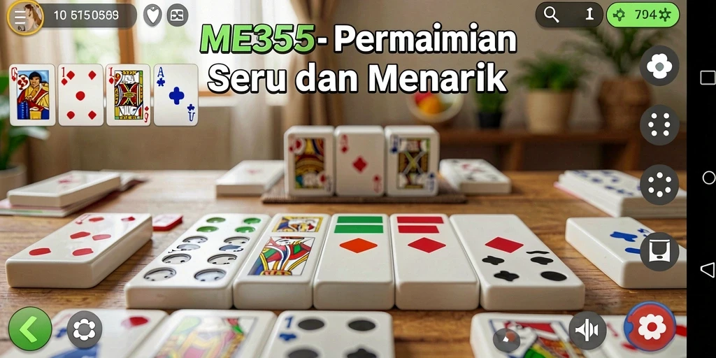 Tampilan gameplay seru di ME355 saat bermain Domino.