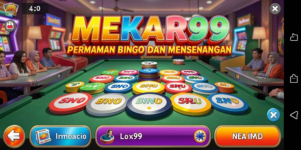 Tampilan gameplay seru dari MEKAR99 saat bermain Bingo.