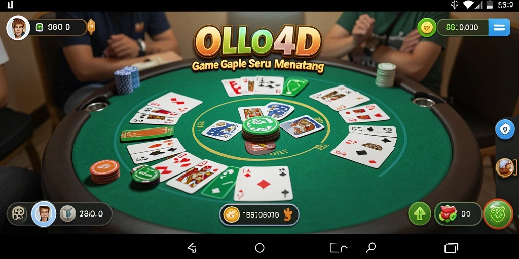 Screenshot gameplay OLLO4D yang menampilkan keseruan permainan Gaple.