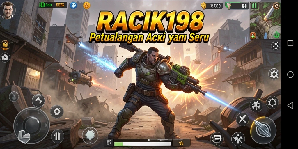 Tampilan gameplay RACIK198 yang menegangkan dan penuh aksi.