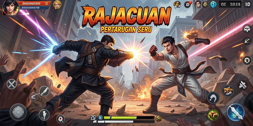Tampilan gameplay RAJACUAN yang mendebarkan dan menegangkan.