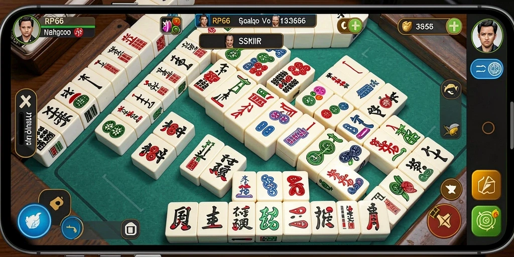 Tampilan gameplay Mahjong yang seru di RP66.