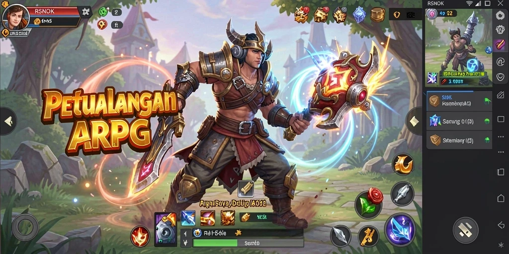 Tampilan gameplay seru di dunia fantasi ARPG.