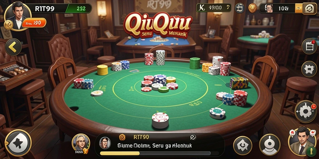 Gameplay seru QiuQiu di RT99 dengan antarmuka yang menarik.
