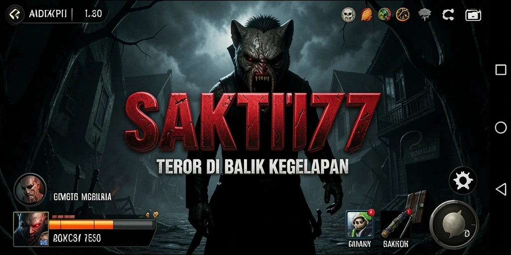 Screenshot SAKTI77 menampilkan suasana mencekam di rumah angker.