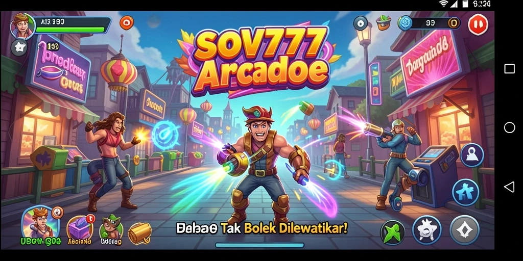 Tangkapan layar SOV777 menampilkan gameplay Arcade yang menarik.