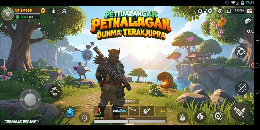 Screenshot SP666 menunjukkan petualangan mendebarkan di dunia terbuka.
