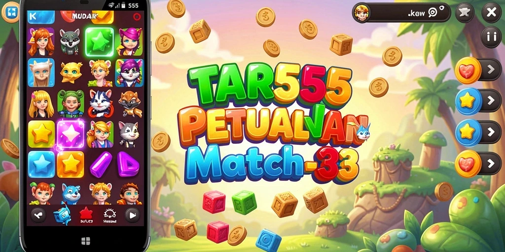 Gameplay TAR555 yang penuh warna dan interaktif.