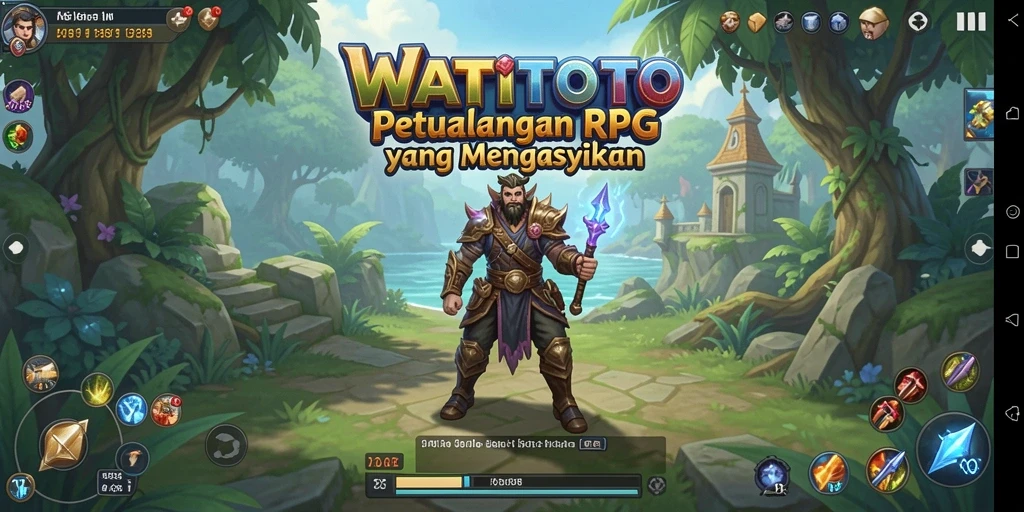 Screenshot WATITOTO yang menampilkan aksi pertempuran seru dalam RPG.